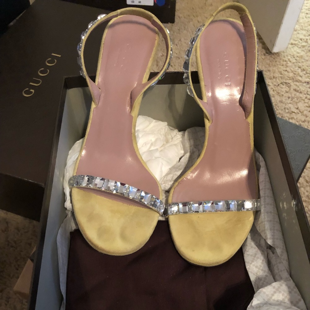 100% Authentic Gucci Swarovski Crystal heel
